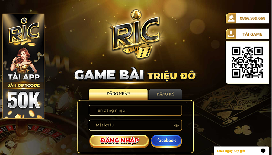 Đăng nhập tài khoản vào cổng game RicWin một cách dễ dàng