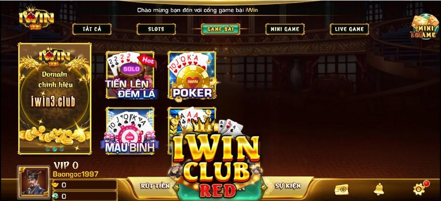 Game bài đổi thưởng iWin